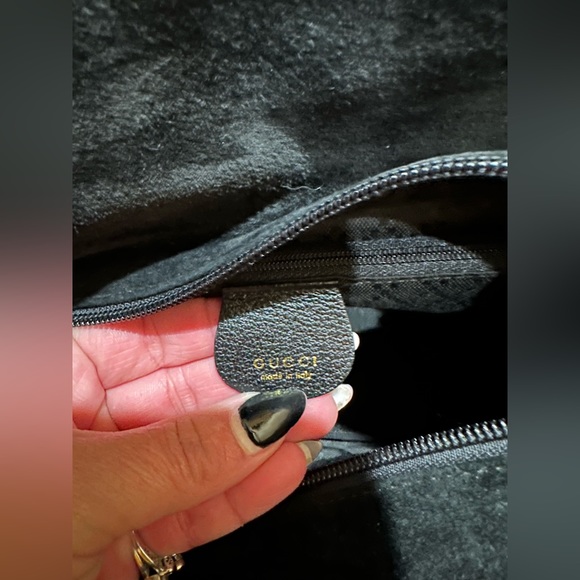 Gucci Suede Bamboo Black Handbag - Picture 7 of 9